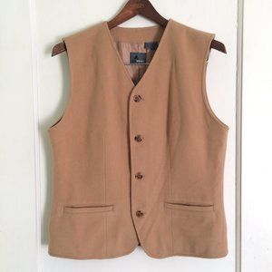 Liz Claiborne Lizwear Tan Felted Wool Fleece Vest